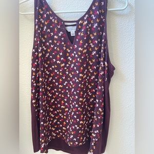 Market & Spruce Embry Mixed Material Top